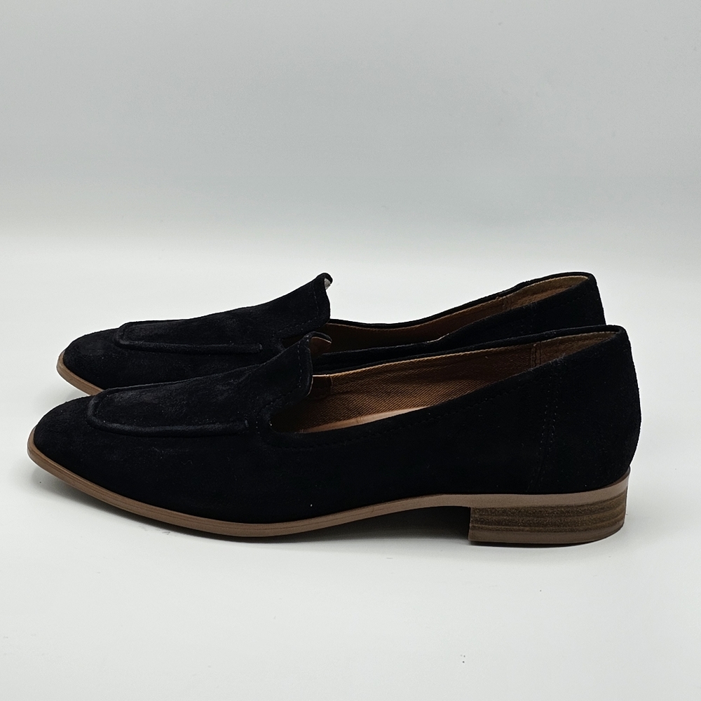 Franco Sarto black suede slip loafer  Clarise slip on loafer flats size 6M